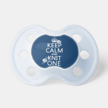 Keep Calm and Knit One - all colours Baby Pacifiers