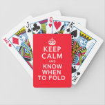 Keep Calm and Know When to Fold Playing Cards playing cards