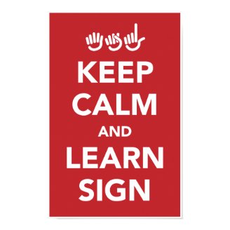 Keep calm and learn sign poster.