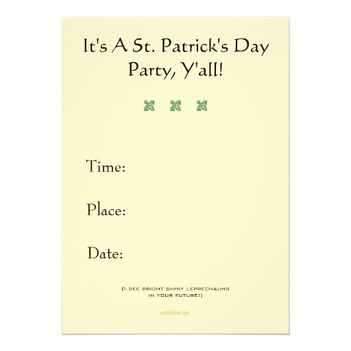 KEEP CALM And LEPRECHAUN On Custom Invitation