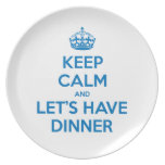 Keep Calm and Let's Have Dinner plates