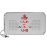Keep Calm and listen to Aimee Portable Speakers