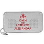 Keep Calm and listen to Alessandra Mp3 Speakers