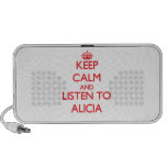 Keep Calm and listen to Alicia Portable Speakers