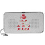 Keep Calm and listen to Amanda Notebook Speaker