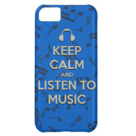 keep calm and listen to music phone case case for iPhone 5C