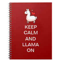 Keep Calm and Llama On Notebook