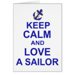 Keep Calm and Love a Sailor Cards