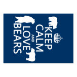 Keep Calm and Love Bears (in all colours) Business Card