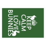 Keep Calm and Love Bunnies - all colors Business Card