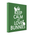 Keep Calm and Love Bunnies - all colors Canvas Prints
