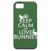 Keep Calm and Love Bunnies - all colors iPhone 5 Cover