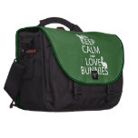 Keep Calm and Love Bunnies - all colors Computer Bag