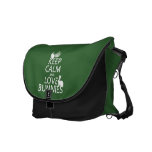 Keep Calm and Love Bunnies - all colors Messenger Bags