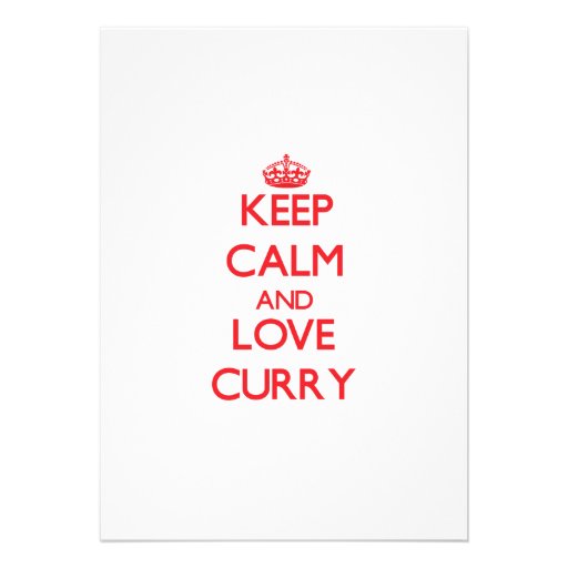 Keep calm and love Curry Custom Announcement