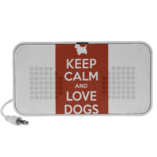 Keep Calm and Love Dogs Notebook Speakers