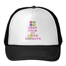 Keep Calm and Love Donuts Unique Doughnut Gift Hats