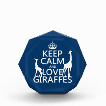 Keep Calm and Love Giraffes - all colours Acrylic Award