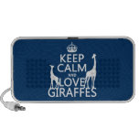 Keep Calm and Love Giraffes - all colours Mini Speaker