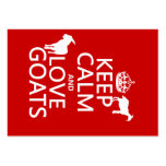 Keep Calm and Love Goats (any background color) Business Card Template