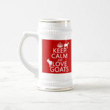 Keep Calm and Love Goats (any background color) Mugs