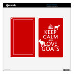 Keep Calm and Love Goats (any background color) Skin For Kindle Fire