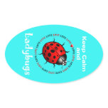 -Keep Calm and Love Ladybugs Love Beautiful Nature Sticker