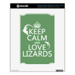 Keep Calm and Love Lizards - all colors Decal For NOOK