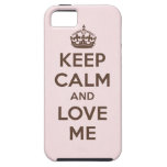 keep calm and love me pink & brown iPhone 5 covers