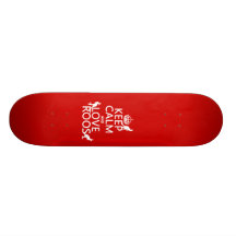 Keep Calm and Love 'Roos (kangaroo)  - all colors Custom Skate Board