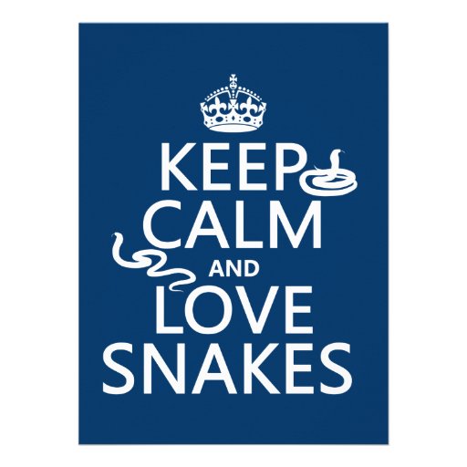 Keep Calm and Love Snakes (all colors) Personalized Invite