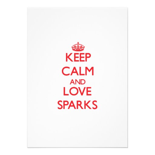 Keep calm and love Sparks Personalized Announcements (front side)