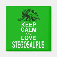 Keep Calm and Love Stegosaurus dinosaur design Refrigerator Magnet