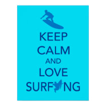 Keep Calm and Love Surfing gift poster