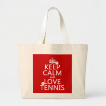 Keep Calm and Love Tennis (customize color) Bag