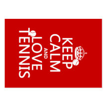 Keep Calm and Love Tennis (customize color) Business Card