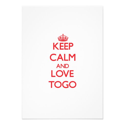 Keep Calm and Love Togo Invite