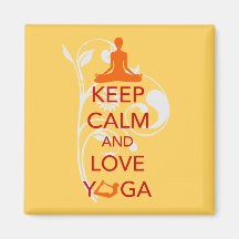Keep Calm and Love Yoga - unique fun design Magnet