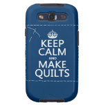 Keep Calm and Make Quilts (all colors) Samsung Galaxy SIII Cover