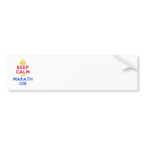KEEP CALM and MARATH ON Bumper Sticker