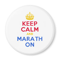 KEEP CALM and MARATH ON Magnet