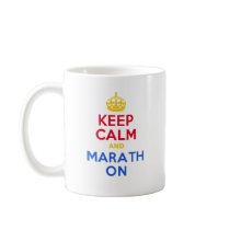 KEEP CALM and MARATH ON Coffee Mugs