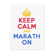 KEEP CALM and MARATH ON Post Cards