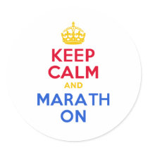 KEEP CALM and MARATH ON Stickers