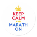 KEEP CALM and MARATH ON Stickers