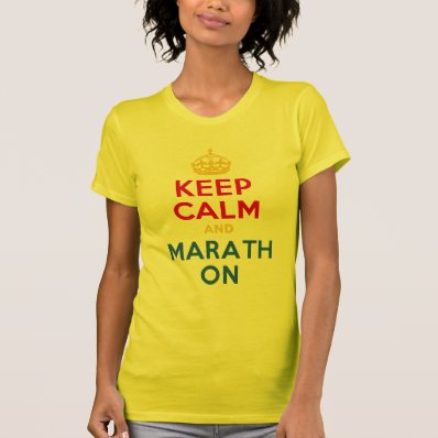 KEEP CALM and MARATH ON T-shirt