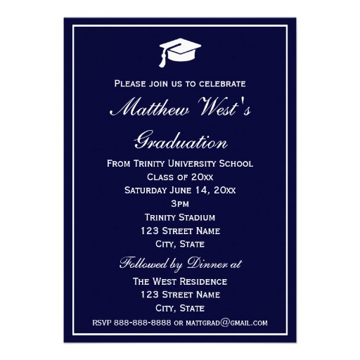 Keep Calm and March On Graduation Announcements