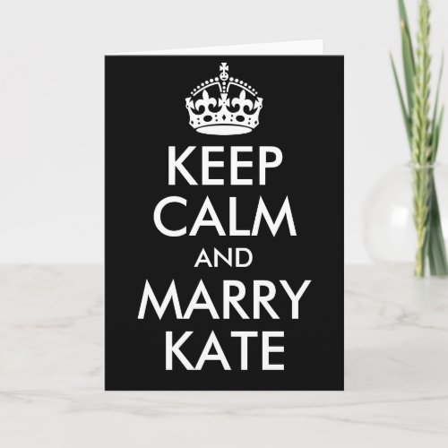 Keep Calm and Marry John Card card