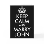 Keep Calm and Marry John Card