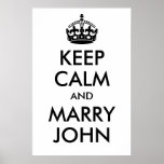 Keep Calm and Marry John Print